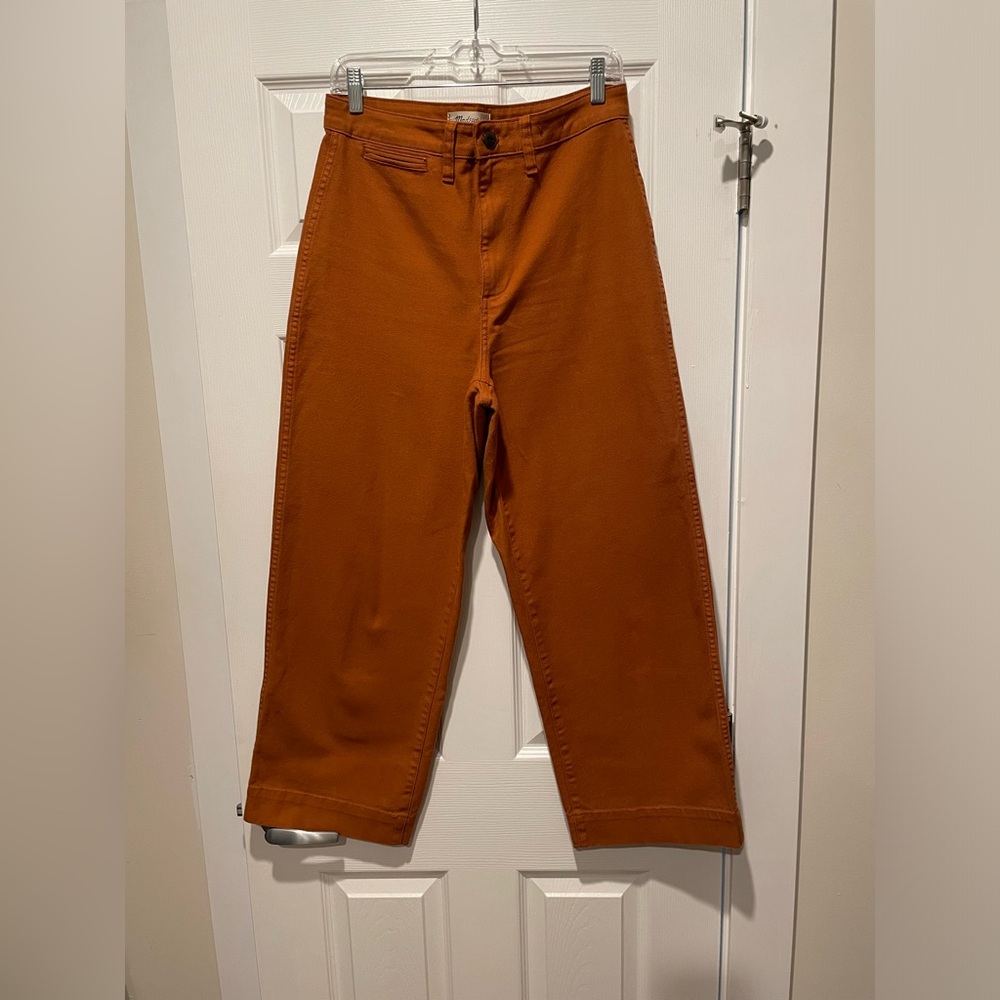 Madewell (28T) Curvy Emmett Wide-Leg Crop Pant: Welt Pocket Edition